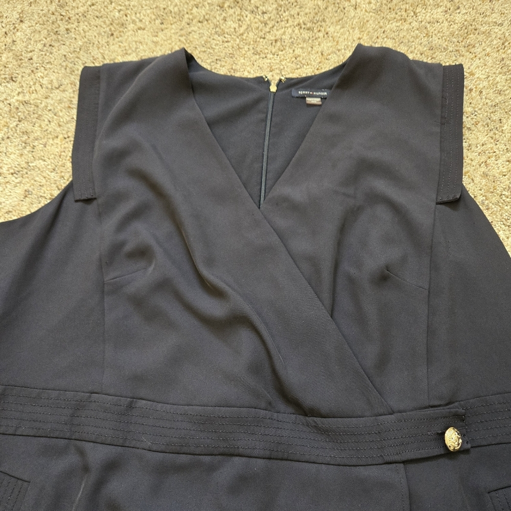 Tommy Hilfiger Navy Blue Faux Wrap Dress Size 20W - Picture 7 of 13